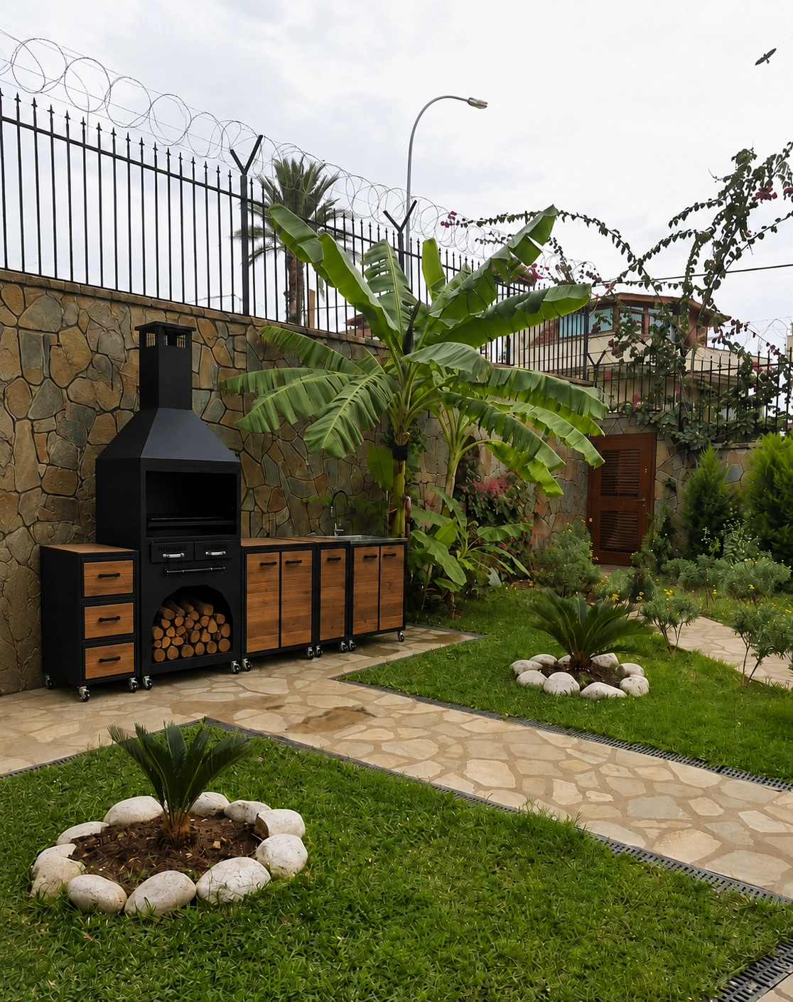 Leopard XL Bahçe Mutfağı Barbekü Seti